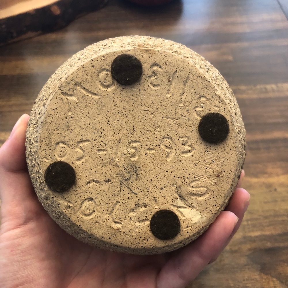 Handmade Rustic Brown Textured Vase - Picture 5 of 6